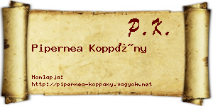 Pipernea Koppány névjegykártya